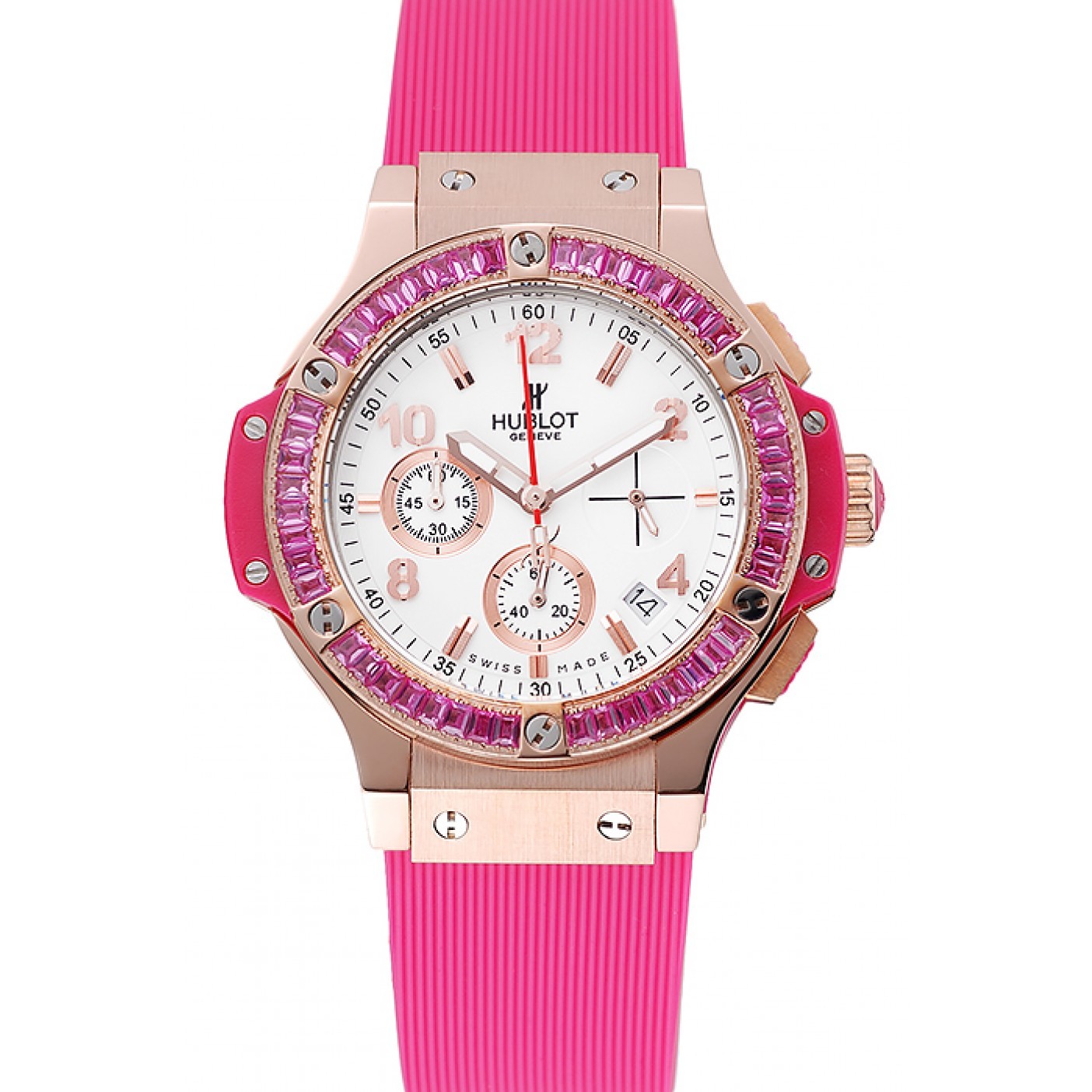 Hublot Big Bang Tutti Frutti Pink Strap Gold Dial